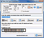 Click to see the Barcode 2/5 Interleaved font software utility that comes with this package