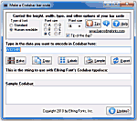 Codabar font software utility