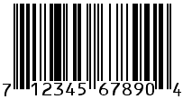 UPC-A bar code sample